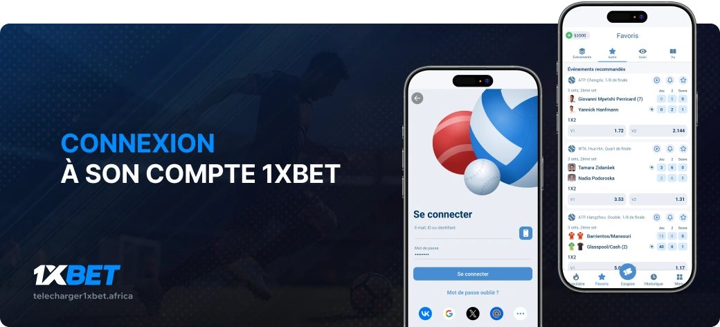 Connexion à son compte 1xBet : accéder, retrouver l'accès et sécuriser son profil