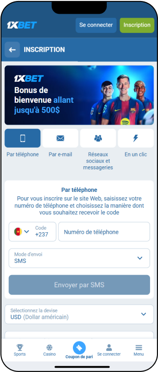 Créer un compte : application mobile ou navigateur, que choisir ? - 1xBet Afrique